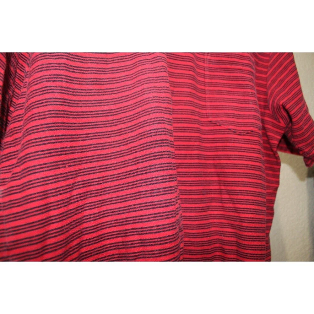 Polo Sport Ralph Lauren Vintage Red Blue Striped Polo Shirt Men's Large